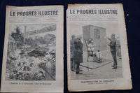 1892-1904 LE PROGRES ILLUSTRE MAGAZINE - FRENCH - LOT OF 23 - O 3659