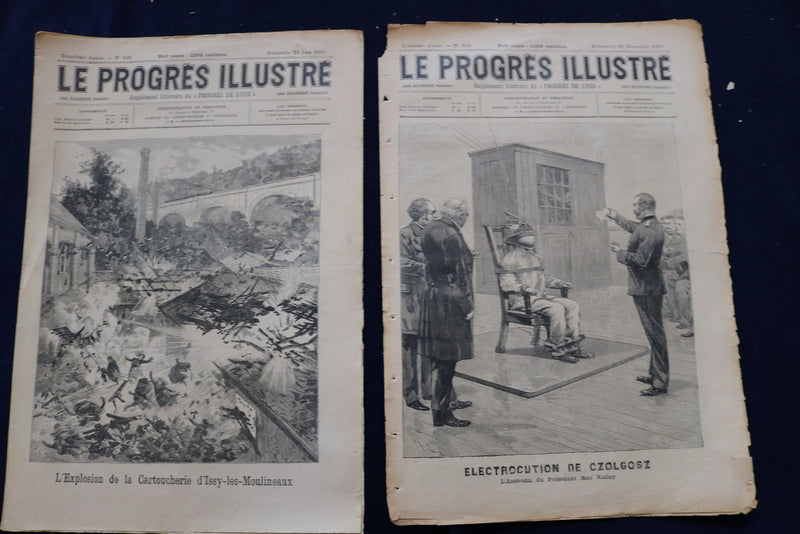 1892-1904 LE PROGRES ILLUSTRE MAGAZINE - FRENCH - LOT OF 23 - O 3659