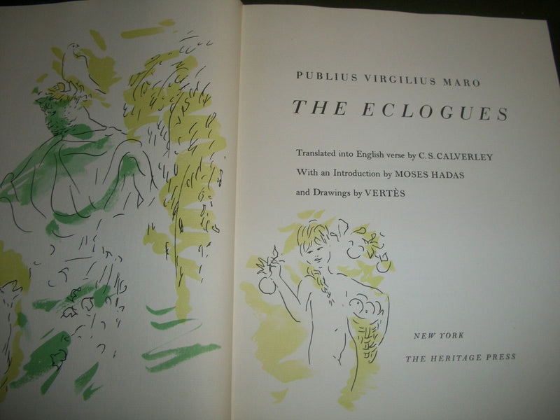 1960 THE ECLOGUES BY PUBLIUS VIRGILIUS MARO BOOK W/ SLIP CASE - ILLUS. - KD 614