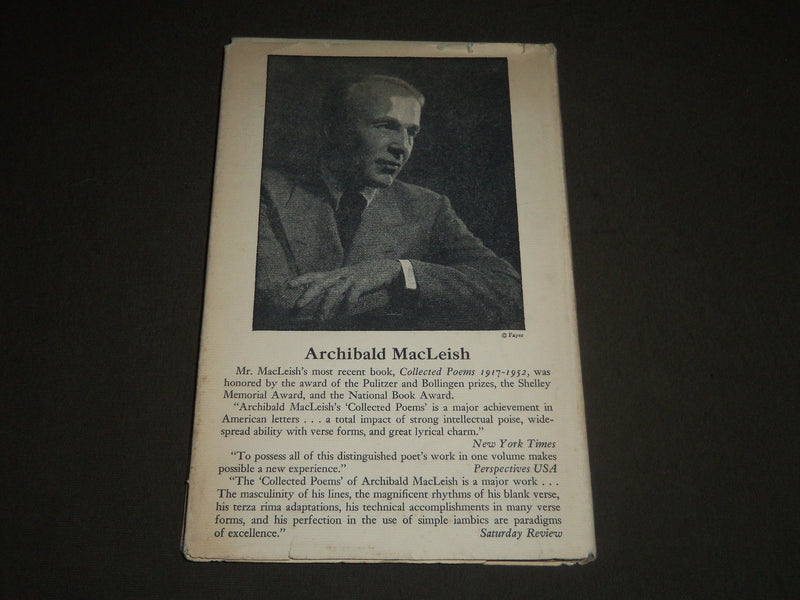1954 SONGS FOR EVE BY ARCHIBALD MACLEISH HARDCOVER BOOK - KD 4167