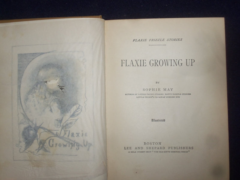 1884 FLAXIE GROWING UP HARDCOVER BOOK BY SOPHIE MAY - KD 9070