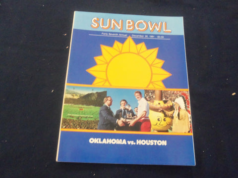 1981 DECEMBER 26 SUN BOWL PROGRAM - OKLAHOMA UNIV VS UNIV OF HOUSTON - ST 5005R