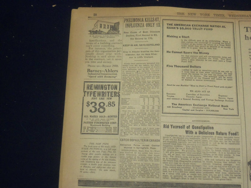 1922 FEBRUARY 15 NEW YORK TIMES - LIFT BAN ON SALOME, MAY SING IN 1923 - NT 9013