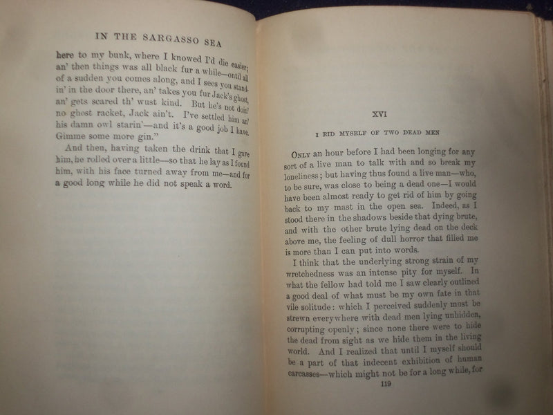 1926 IN THE SARGASSO SEA HARDCOVER BOOK BY THOMAS A. JANVIER - KD 9060
