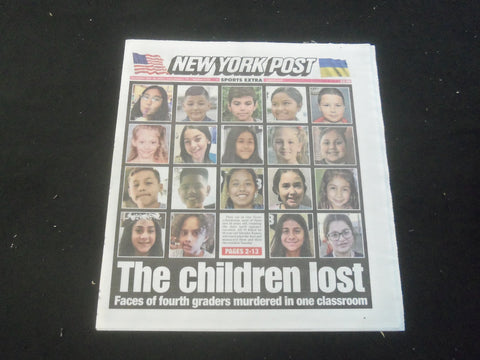 2022 MAY 26 NEW YORK POST NEWSPAPER- FACES OF CHILDREN KILLED IN UVALDE MASSACRE