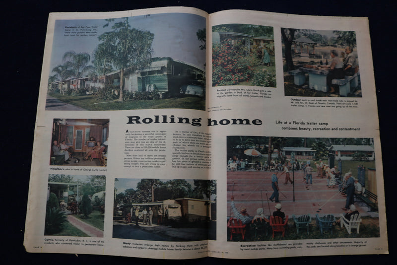 1958 JAN 19 SUNDAY NEWS COLOROTO MAGAZINE- WOOD-WAGNER COUSY-RUSSELL - E 22797