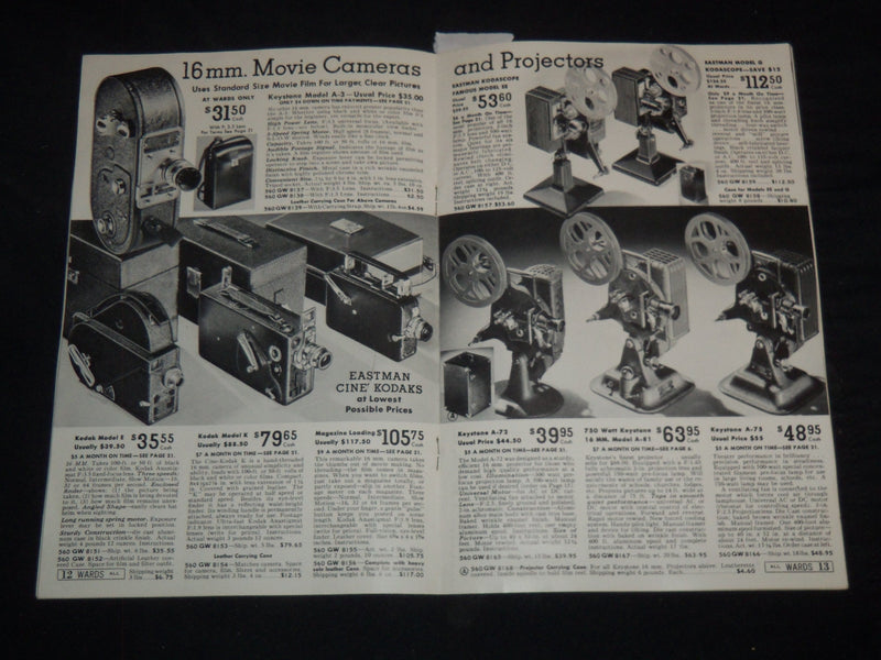 1938 MONTGOMERY WARDS CAMERA CATALOG - J 9138