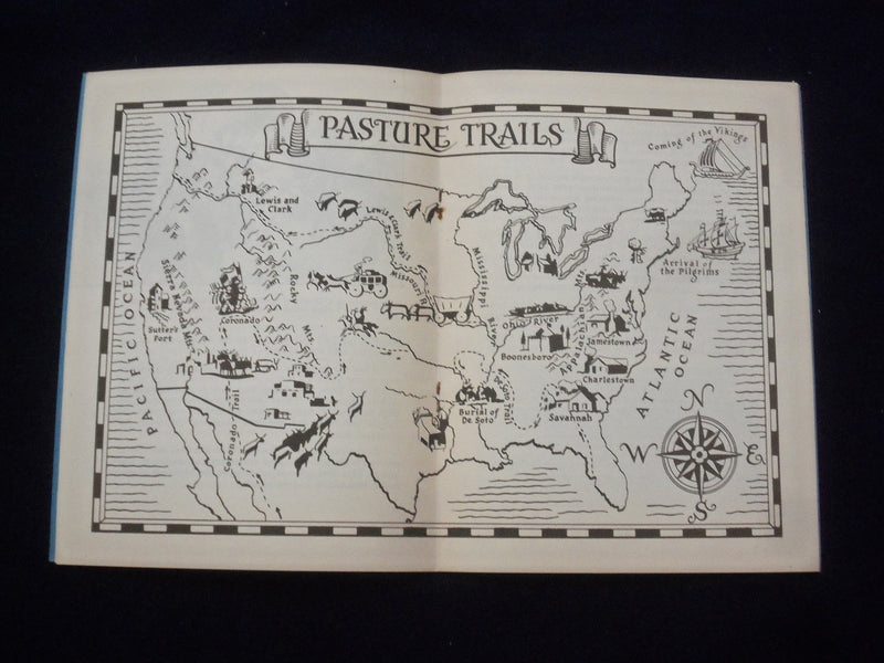 1944 PASTURE TRAILS - A STORY OF DAIRYING IN THE U.S. - SOFTCOVER BOOK - J 9628
