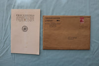 1946 WISCONSIN HISTORICAL SOCIETY PROCEEDINGS AND ENVELOPE - K 3320