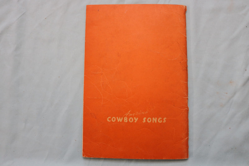 1936 AMERICAN COWBOY SONGS SOFTCOVER BOOK BY HUGO FREY - K 3377
