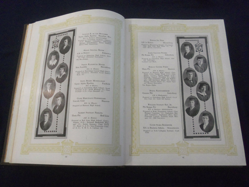 1926 THE SPECTRUM GETTYSBURG COLLEGE YEARBOOK - GETTYSBURG, PA - YB 2682