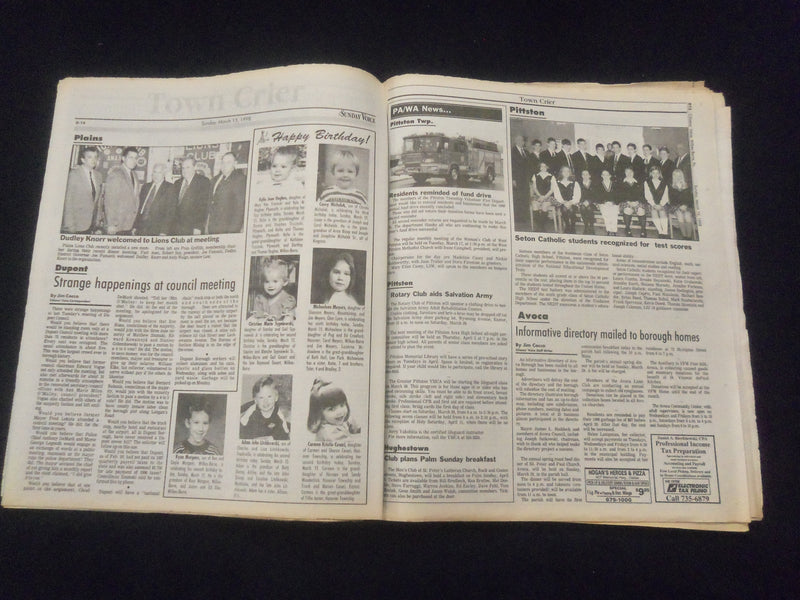 1998 MAR 15 THE SUNDAY VOICE NEWSPAPER -WILKES-BARRE, PA -SADDAM HUSSEIN-NP 6161