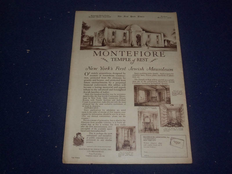 1929 MARCH 17 NEW YORK TIMES BKLYN-QUEENS-LONG ISLAND PICTURE SECTION - NP 4999