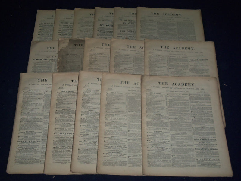 1894 THE ACADEMY WEEKLY REVIEW OF LITERATURE LOT OF 51 ISSUES - LONDON - O 4