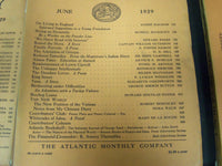 1929 THE ATLANTIC MONTHLY MAGAZINE LOT 9 ISSUES - STORIES & ARTICLES - WR 341F