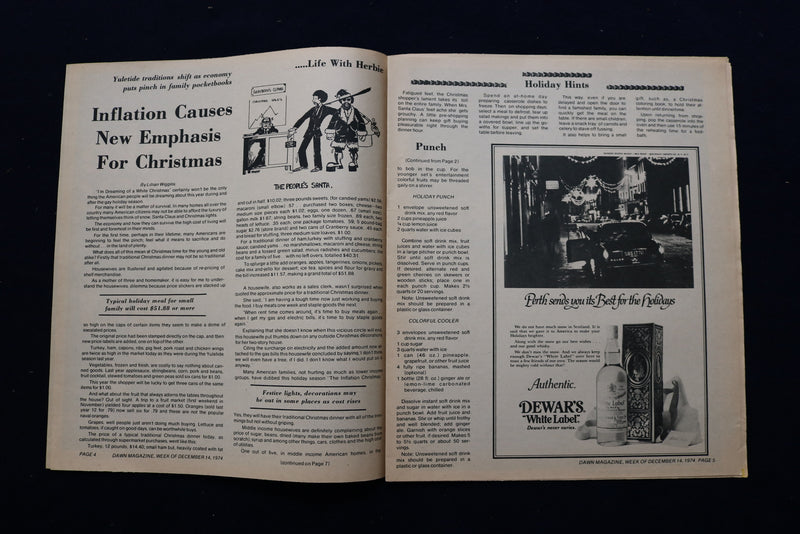 1974 DECEMBER DAWN MAGAZINE - HOLIDAY CELEBRATION - BLACK DOLLS - NP 8844