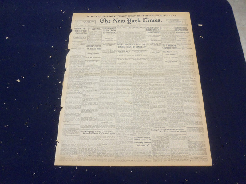 1923 DECEMBER 27 NEW YORK TIMES - OBREGON FORCES RECAPTURE PUEBLA - NT 9227