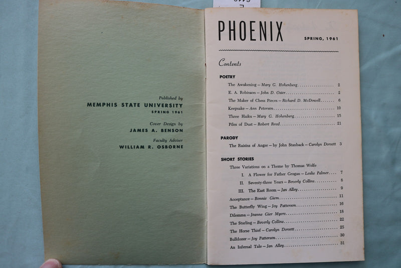 1961-1963 PHOENIX MAGAZINE - MEMPHIS STATE UNIVERSITY - LOT OF 5 - K 3425