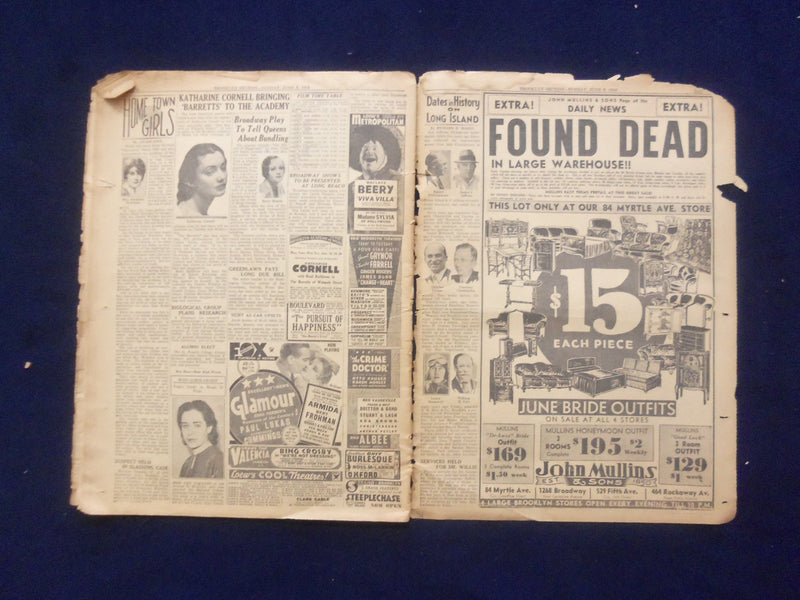 1934 JUNE 3 SUNDAY NEWS NEWSPAPER - BROOKLYN SECTION - NP 6447