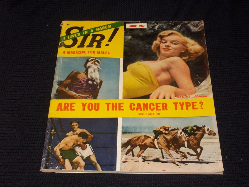 1953 JUNE SIR! MAGAZINE - MARILYN MONROE FRONT COVER - E 3659