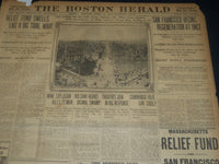 1906 APRIL 23 THE BOSTON HERALD - SAN FRANCISCO BEGINS REGENERATION - BH 295