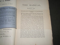 1865-1869 THE RADICAL MONTHLY MAGAZINE LOT OF 27 - NATURAL RELIGION - WR 1371