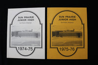 1974-1976 SUN PRAIRIE JUNIOR HIGH SCHOOL YEARBOOKS - LOT OF 2 - K 2932