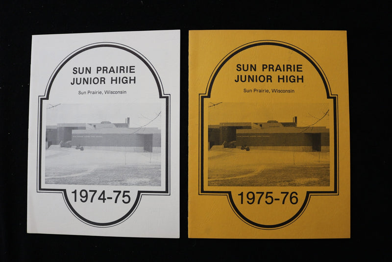 1974-1976 SUN PRAIRIE JUNIOR HIGH SCHOOL YEARBOOKS - LOT OF 2 - K 2932