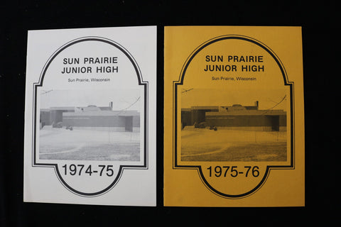 1974-1976 SUN PRAIRIE JUNIOR HIGH SCHOOL YEARBOOKS - LOT OF 2 - K 2932