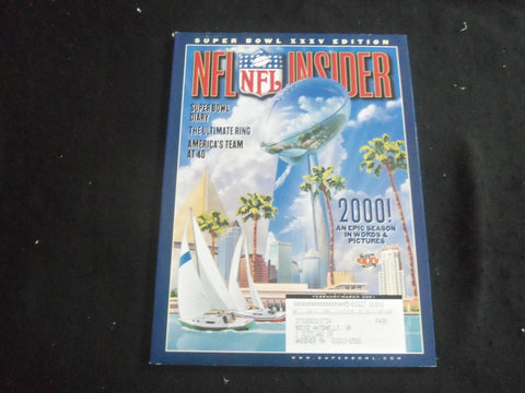 2001 FEBRUARY/MARCH NFL INSIDER MAGAZINE - SUPER BOWL XXXV EDITION - B 4077R