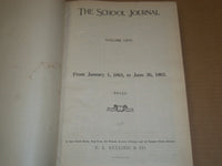 1903 THE SCHOOL JOURNAL MAGAZINE BOUND VOLUME NO. 66 & 67 LOT OF 2 - KD 3216