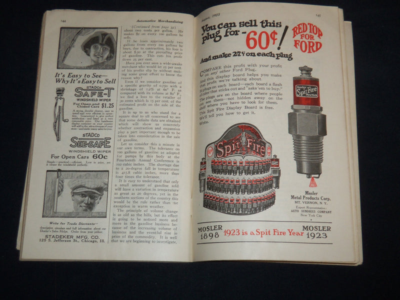 1923 AUGUST AUTOMOTIVE MERCHANDISING MAGAZINE - SALES & SERVICE - J 8599