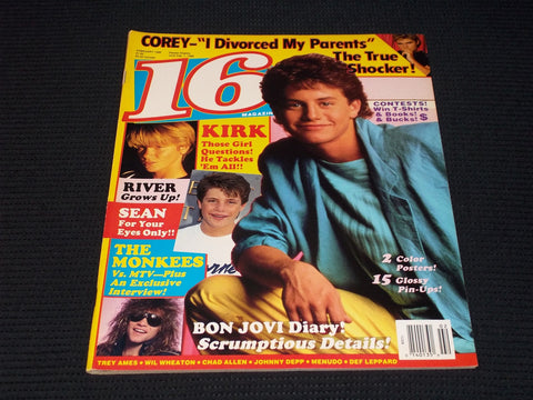 1988 FEBRUARY 16 MAGAZINE - RIVER PHOENIX FRONT COVER - E 15315