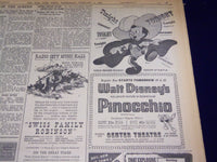 1940 FEBRUARY 7 NEW YORK TIMES - PINOCCHIO WORLD PREMIERE TONIGHT - NT 2555