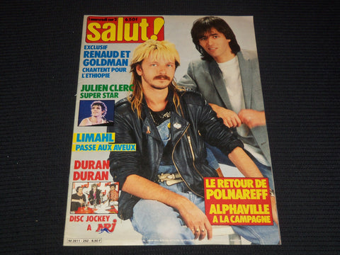 1985 MAY 22-JUNE 4 SALUT! MAGAZINE - RENAUD & GOLDMAN COVER - E 12411