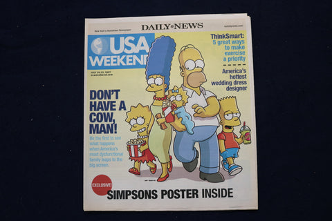 2007 JULY 20-22 USA WEEKEND MAGAZINE - THE SIMPSONS COVER - E 18336