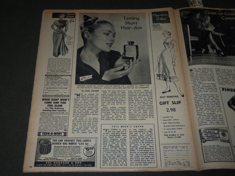 1950 JANUARY 15 SUNDAY MIRROR MAGAZINE SECTION - MARY MARTIN - J 3027