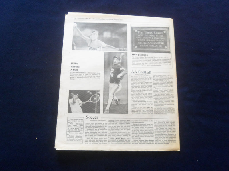 1992 JUNE 20 TIMES LEADER SPECIAL SECTION-WILKES-BARRE -SPRING ALL-STARS-NP 6182
