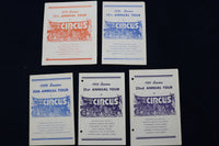 1956-1961 MILLS BRO 3-RING CIRCUS TOUR SOFTCOVER PROGRAMS - LOT OF 5 - K 610