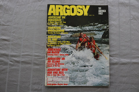 1972 MAY ARGOSY MAGAZINE - ADVENTURE ON HORSEBACK COVER - SP 6187V