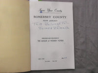 1961 SOMERSET COUNTY NEW JERSEY SOFTCOVER BOOK AND MAP - K 289