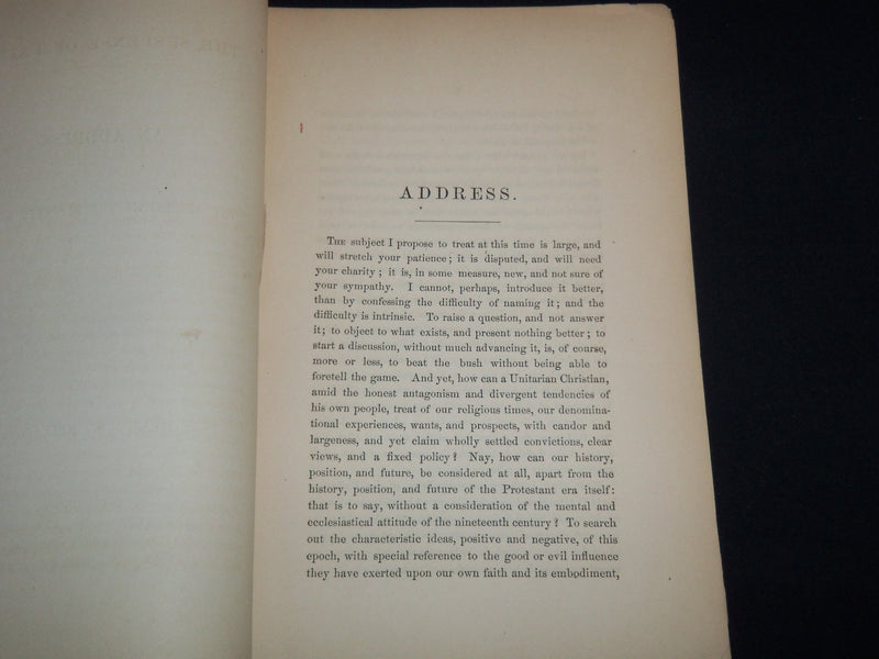 1859 SUSPENSE OF FAITH AN ADDRESS BY HENRY W. BELLOWS - J 8868