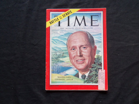 1956 SEPTEMBER 3 TIME MAGAZINE - WASHINGTON'S GOVERNOR ARTHUR LANGLIE - T 1553