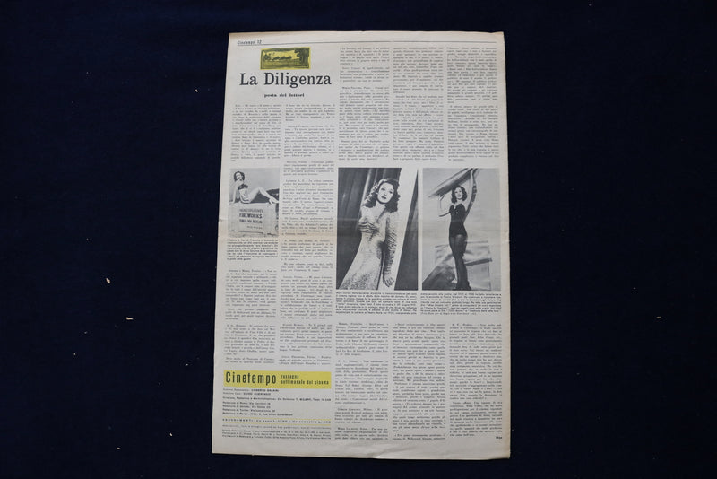 1945 NOVEMBER 15 CINETEMPO MAGAZINE - RITA HAYWORTH - ITALIAN COVER - E 23765