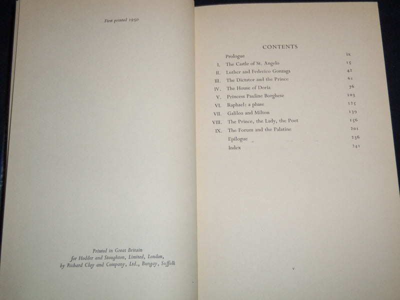 1950 AND SO TO ROME HARDCOVER BOOK BY CECIL ROBERTS - LONDON - KD 4670J