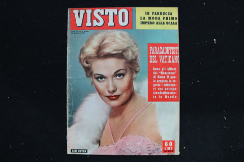1958 DECEMBER 20 VISTO MAGAZINE - KIM NOVAK COVER - E 25830