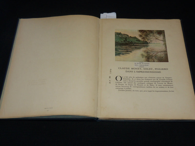 1939 MONET SISLEY PISSARRO BOOK BY PIERRE FRANCASTEL - FRENCH - PRINTS - R 732P