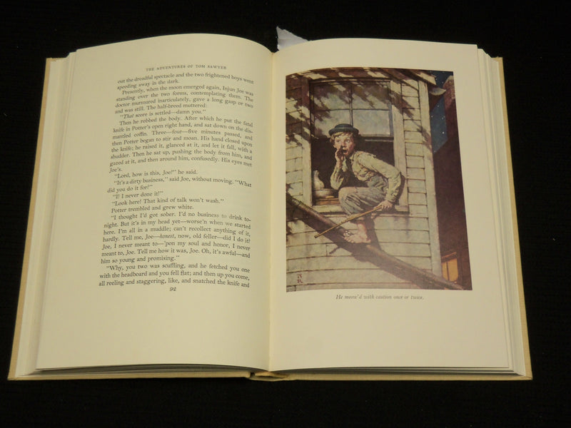 1964 ADVENTURES OF TOM SAWYER HARDCOVER BOOK - NORMAN ROCKWELL - R 725K