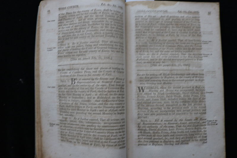 1806 LAWS OF THE COMMONWEALTH OF MASSACHUSETTS - SOFTCOVER BOUND - K 2885