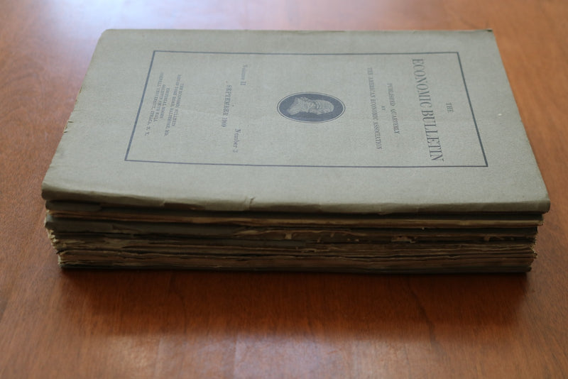 1909-1910 THE ECONOMIC BULLETIN QUARTERLY - LOT OF 5 - O 3916